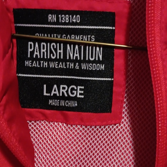 Parish Nation Full Zip Windbreaker Hooded Jacket Men's Size L - Picture 5 of 8